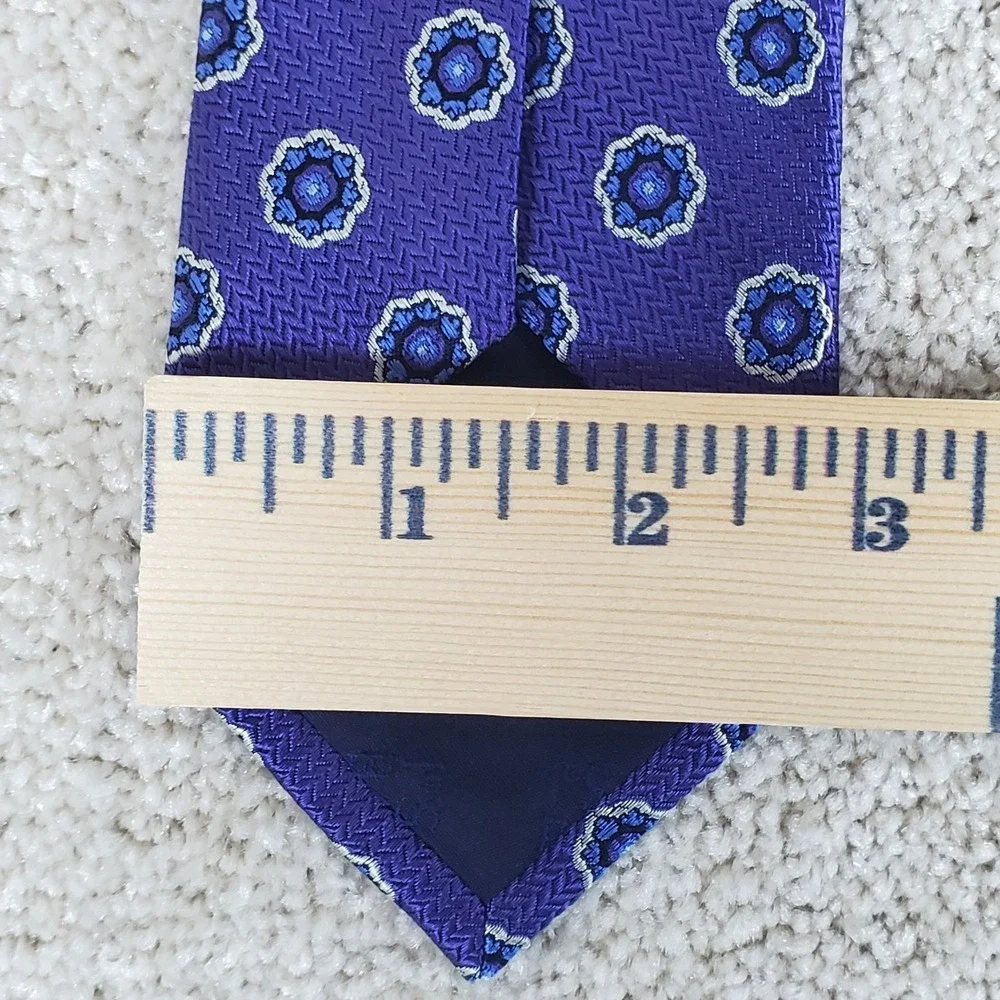 Jos A Banks Men's Neck Tie‎ Purple Geometric Heritage Collection 60